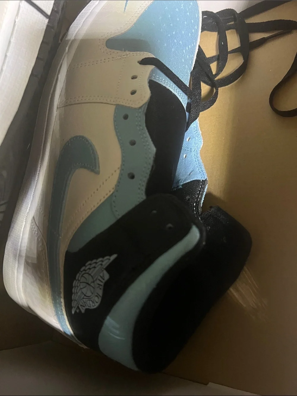 Nike Air Jordan 1 Low White/Light Blue/Black I have size 10 and 11 men’s